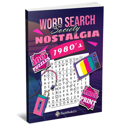 Word Search Society - 1980's Nostalgia [Large Print]
