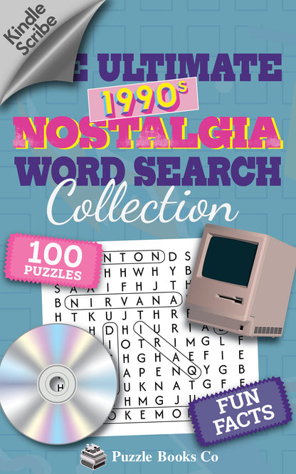 Ultimate 1990's Nostalgia Word Search Collection - eBook [Kindle Scribe]