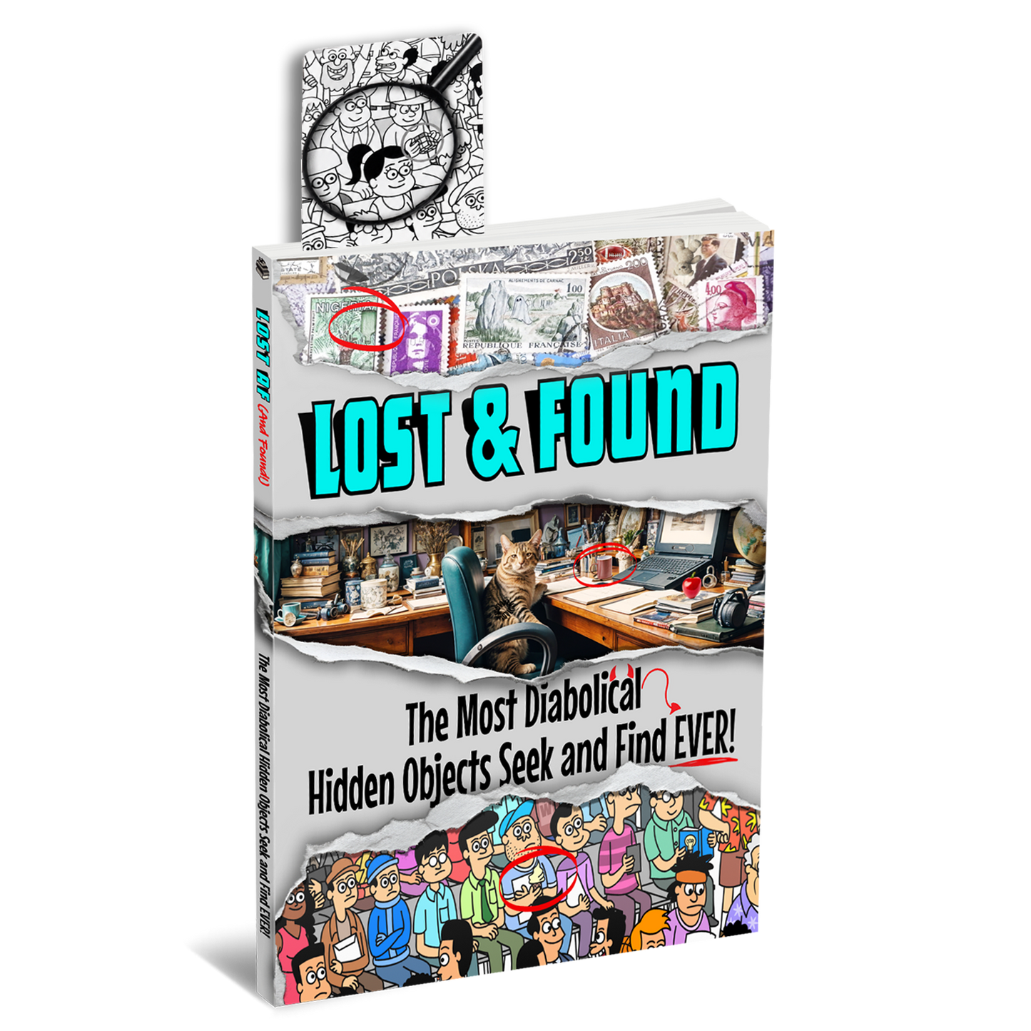 Lost & Found 3X Magnifying Bookmark – Designed for Hidden Object Books