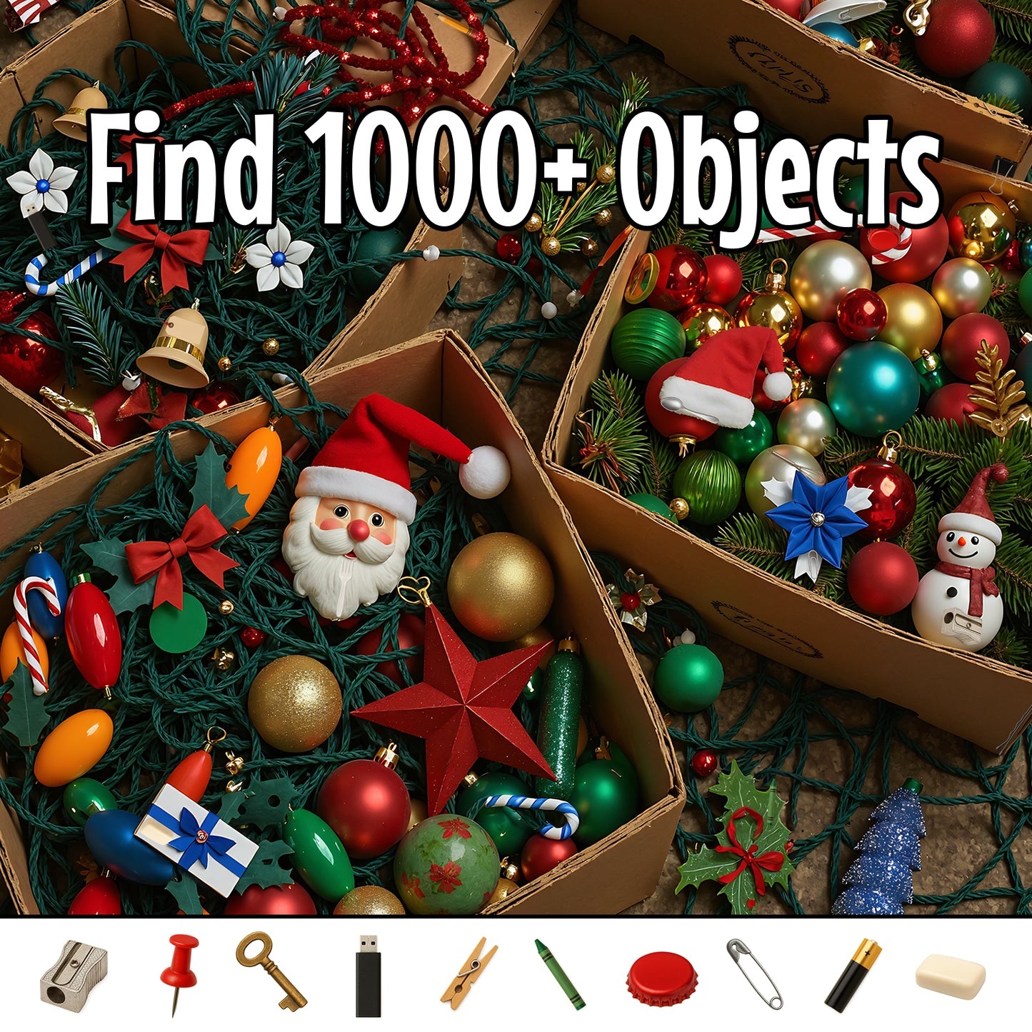 Lost And Found - Christmas Edition: Hidden Pictures Puzzle Book for Adults