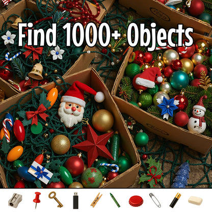 Lost And Found - Christmas Edition: Hidden Pictures Puzzle Book for Adults