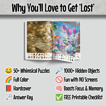 Lost And Found - Christmas Edition: Hidden Pictures Puzzle Book for Adults