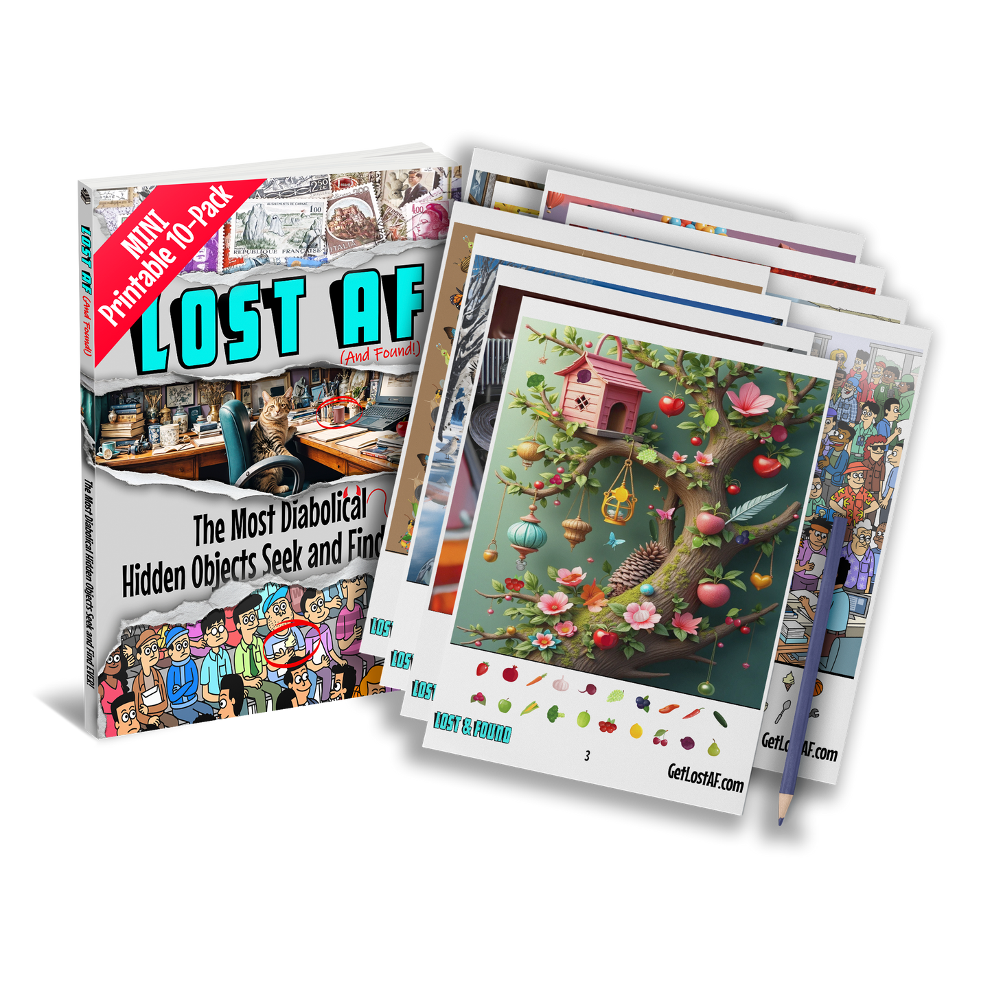 Lost AF Mini Pack – 10 Printable Puzzles (Instant Download)
