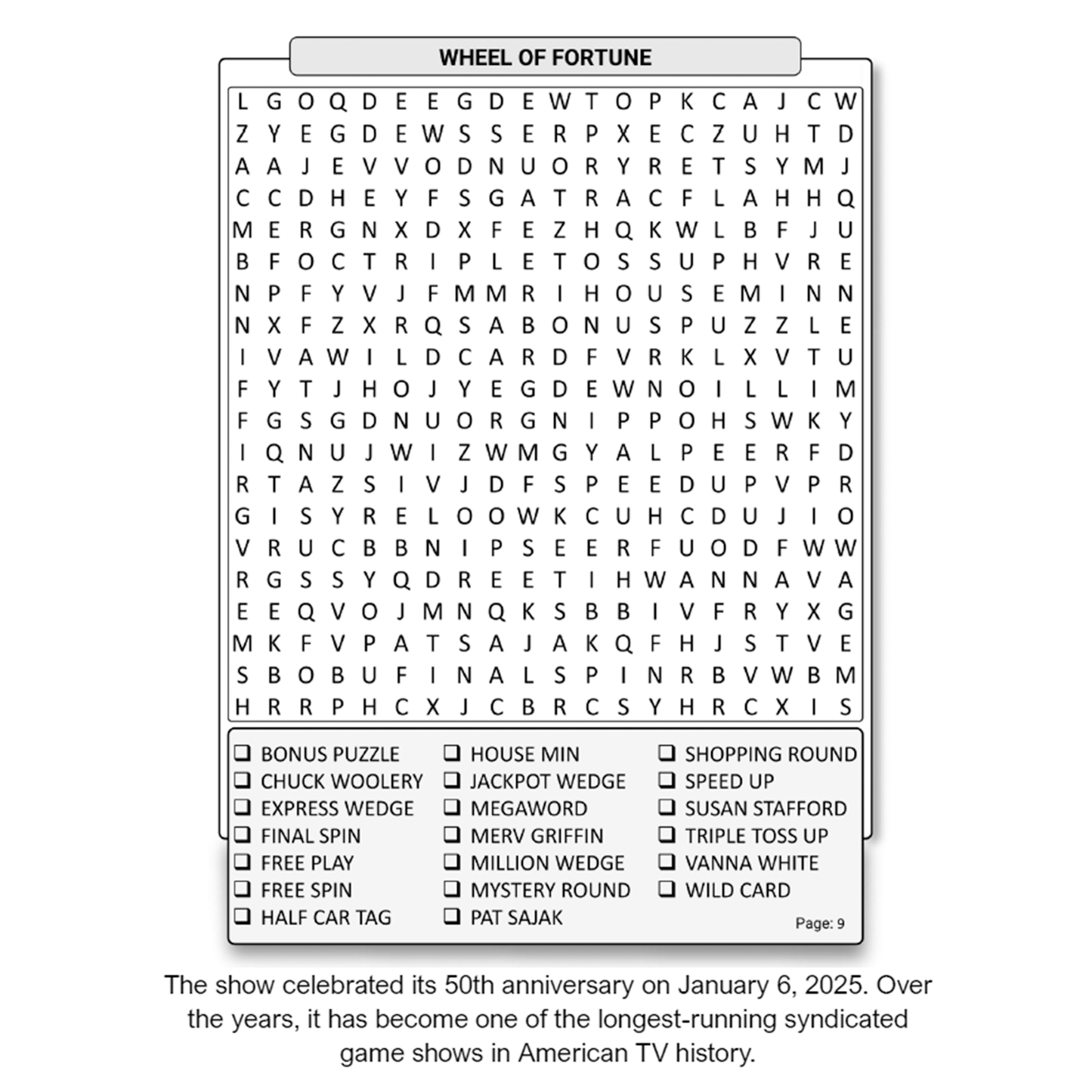 Word Search Society - Game Shows [Large Print]