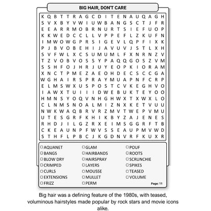 Word Search Society - 1980's Nostalgia [Large Print]