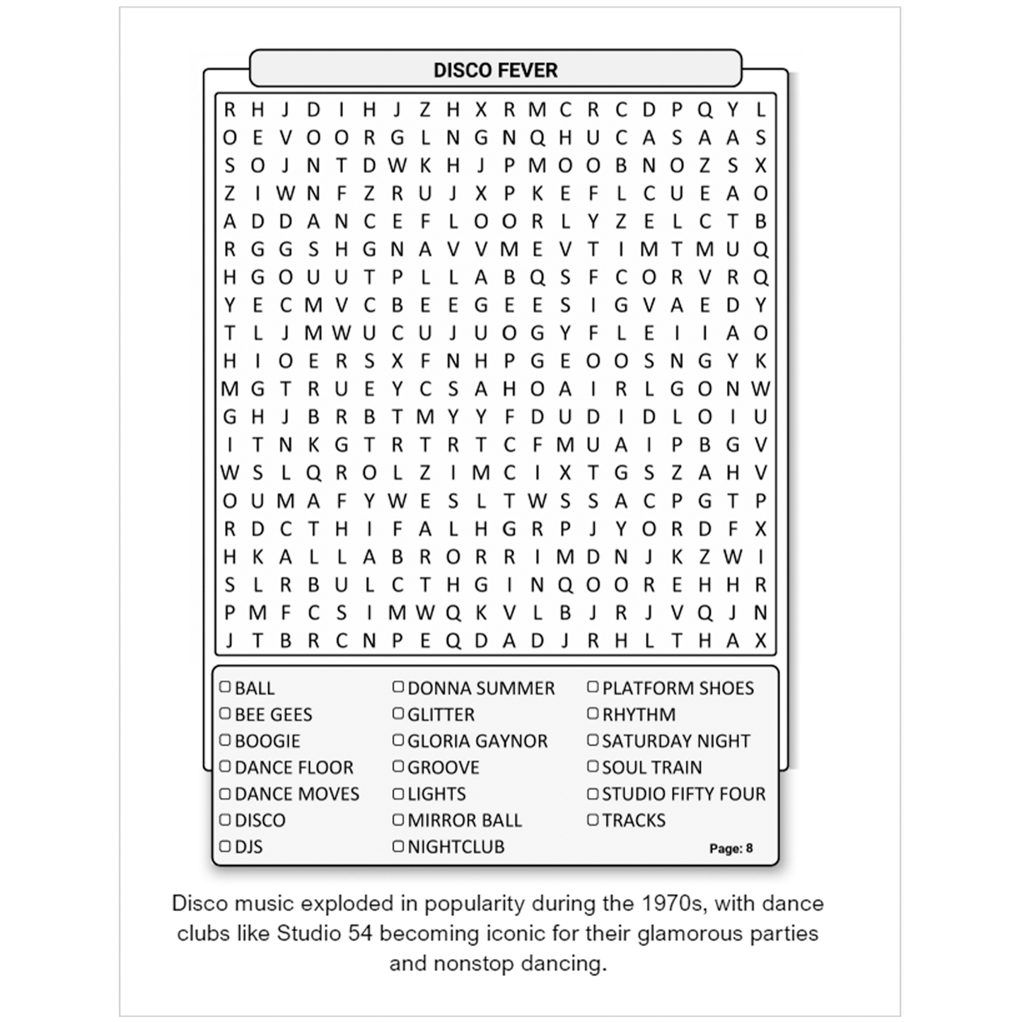 Word Search Society - 1970's Nostalgia [Large Print]