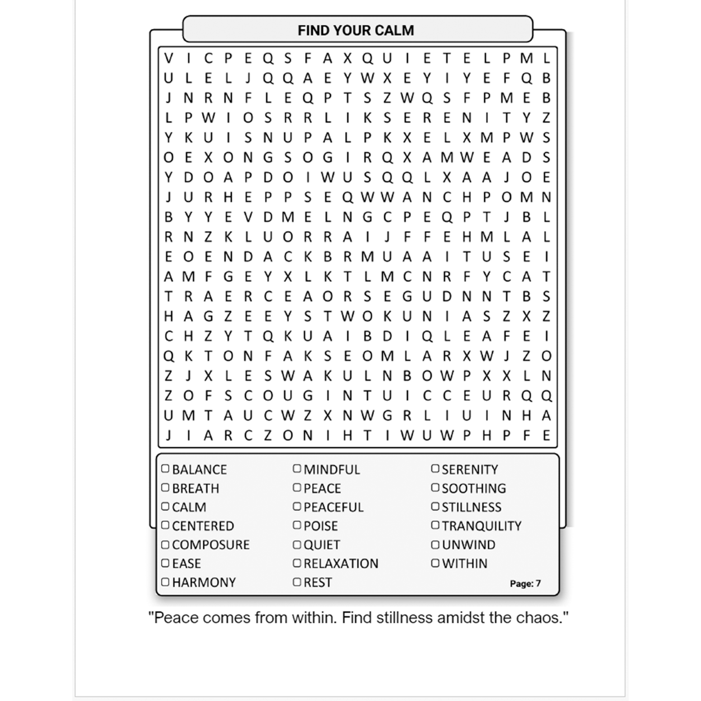 Word Search Society - Mindfulness [Large Print]