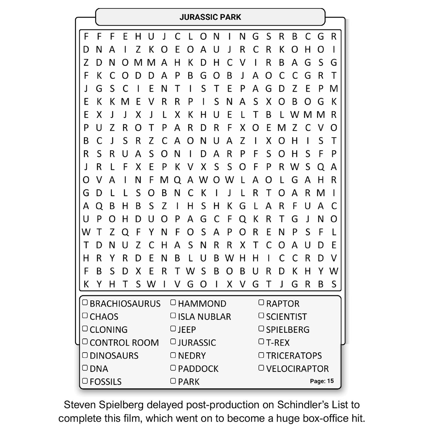 Word Search Society - Movies [Large Print]