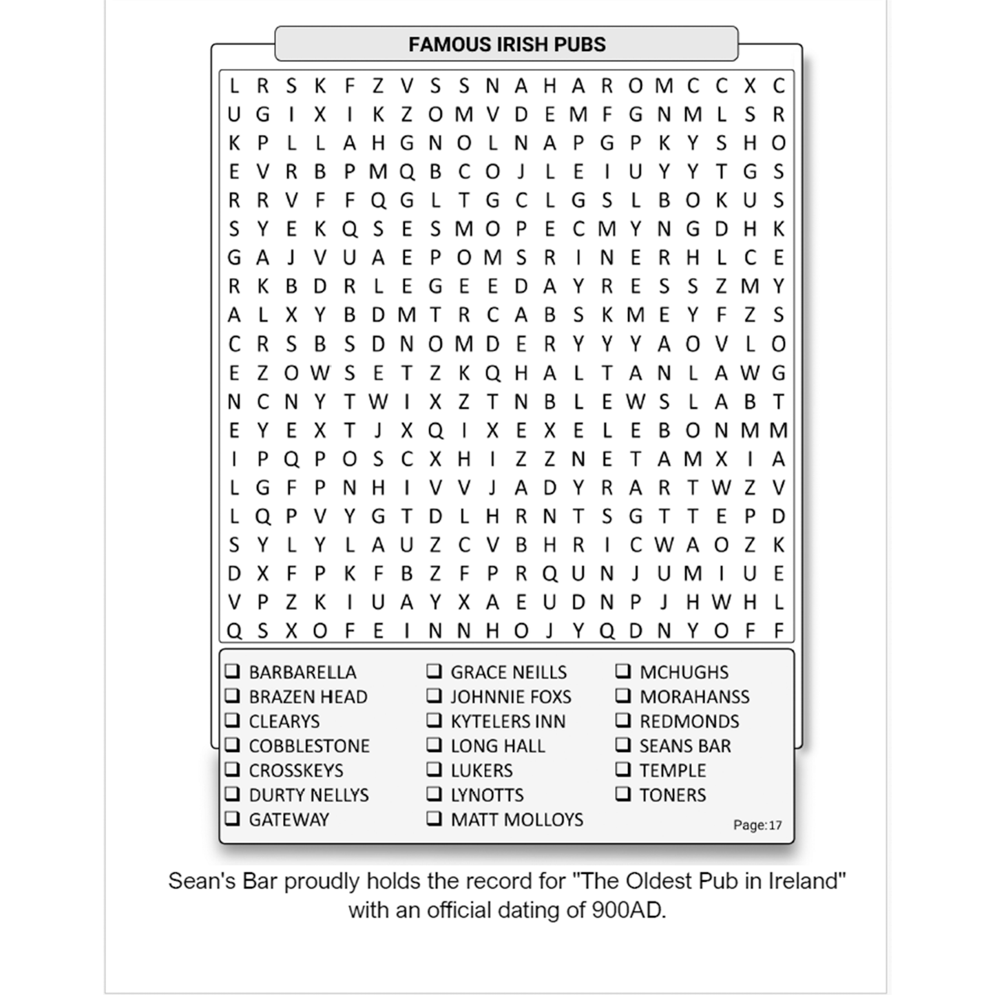 Word Search Society - St. Patrick's Day [Large Print]