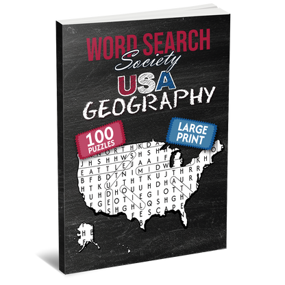 Word Search Society - USA Geography [Large Print]