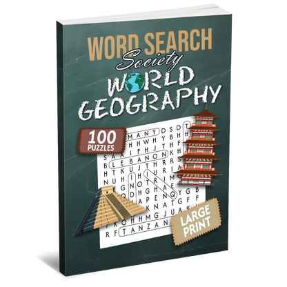 Word Search Society - World Geography [Large Print]
